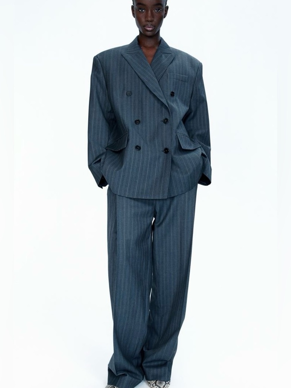 H&M STUDIO. Premium Selection. Oversized Wool Blazer and Pants Suit. XL size! - Picture 3 of 16